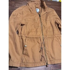 Old Navy Cotton Utility Jacket Burnt Orange Drawstring‎ Waist M
